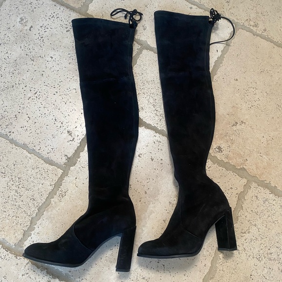 Stuart Weitzman Midnight Over-the-Knee Boots - Picture 1 of 5